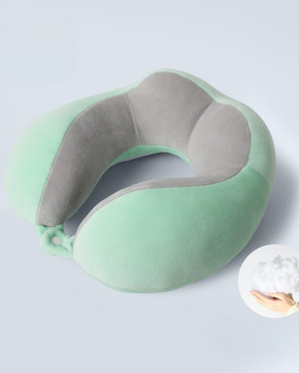 Perna de Voiaj Pentru Gat, din Bumbac, 4 Cocoase Pentru Confort, Accesoriu de Voiaj, Birou, Masina, Sistem Prindere Capse