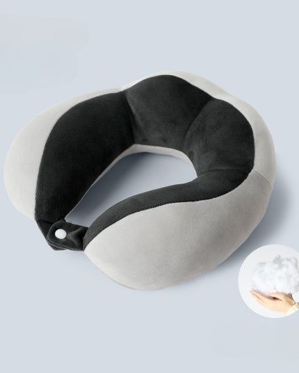 Perna de Voiaj Pentru Gat, din Bumbac, 4 Cocoase Pentru Confort, Accesoriu de Voiaj, Birou, Masina, Sistem Prindere Capse