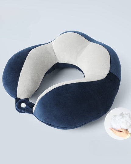 Perna de Voiaj Pentru Gat, din Bumbac, 4 Cocoase Pentru Confort, Accesoriu de Voiaj, Birou, Masina, Sistem Prindere Capse