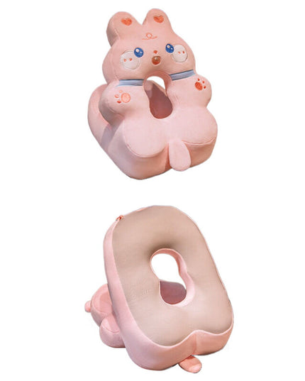 Perna din Spuma, pentru Birou, Calatorii, Model Iepure, Lavabila, Umplutura de Bumbac, Spatiu Cap in Forma de 8