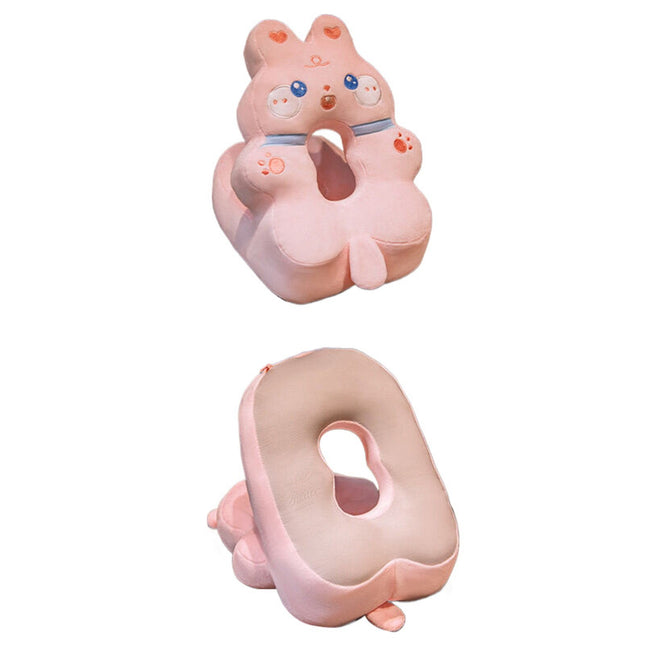 Perna din Spuma, pentru Birou, Calatorii, Model Iepure, Lavabila, Umplutura de Bumbac, Spatiu Cap in Forma de 8