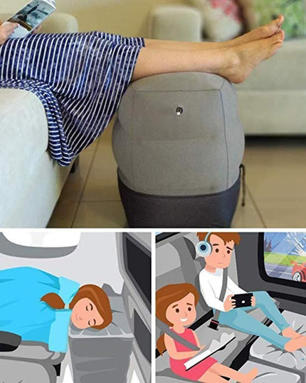 Perna Gonflabila Multifunctionala, pentru Picioare, Cap, 3 Straturi, Inaltime Reglabila