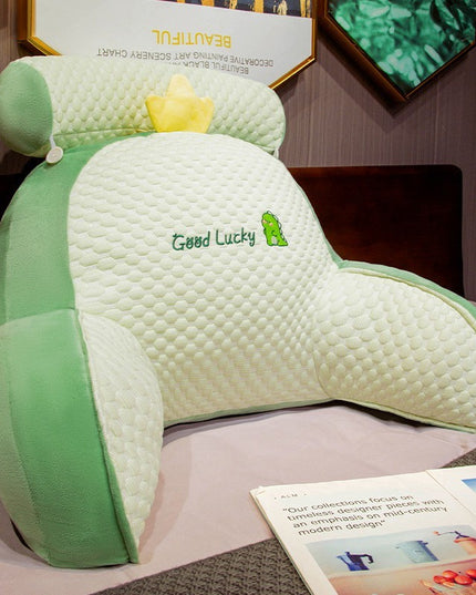 Perna Multifunctionala, Spatar pentru Pat, Protectie Lombara, Marime Medie,din Plus, Model Dinozaur