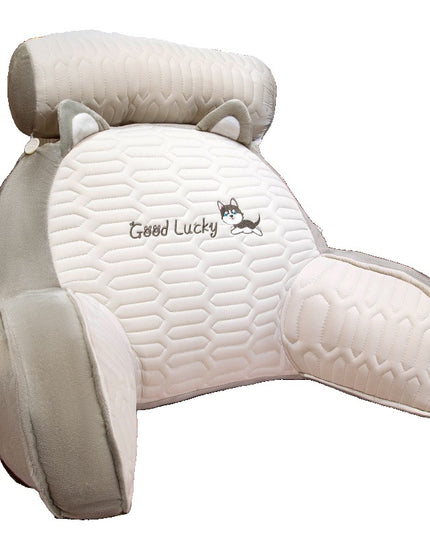 Perna Multifunctionala, Spatar pentru Pat, Protectie Lombara, Marime Medie,din Latex, Model Catelus