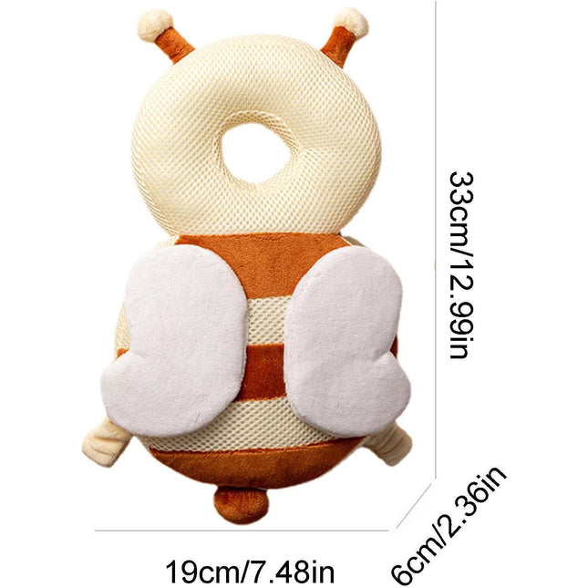 Perna tip Rucsac pentru Protectia Capului, Tetiera tip Albina, pentru Bebelusi, Design tip Plasa,180 g