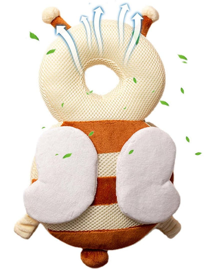 Perna tip Rucsac pentru Protectia Capului, Tetiera tip Albina, pentru Bebelusi, Design tip Plasa,180 g