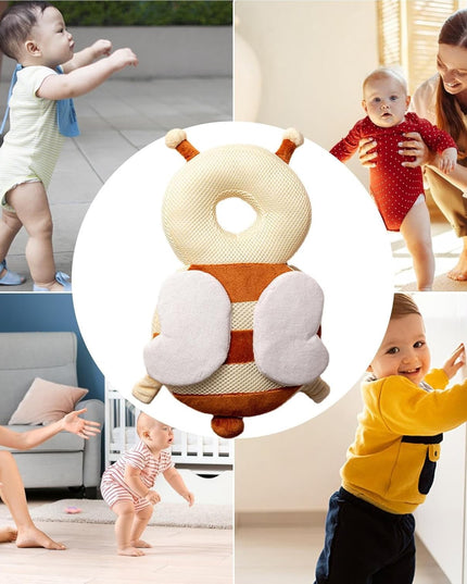 Perna tip Rucsac pentru Protectia Capului, Tetiera tip Albina, pentru Bebelusi, Design tip Plasa,180 g