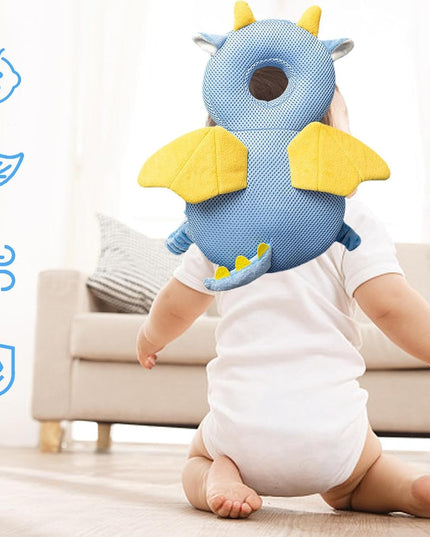 Perna tip Rucsac pentru Protectia Capului, Tetiera tip Dragon, pentru Bebelusi, Design tip Plasa,180 g