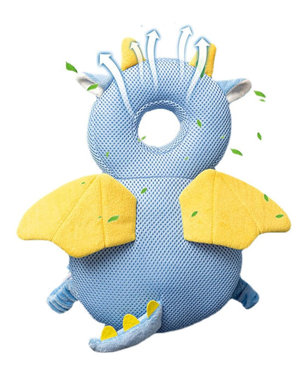 Perna tip Rucsac pentru Protectia Capului, Tetiera tip Dragon, pentru Bebelusi, Design tip Plasa,180 g