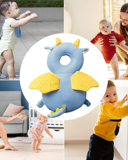 Perna tip Rucsac pentru Protectia Capului, Tetiera tip Dragon, pentru Bebelusi, Design tip Plasa,180 g