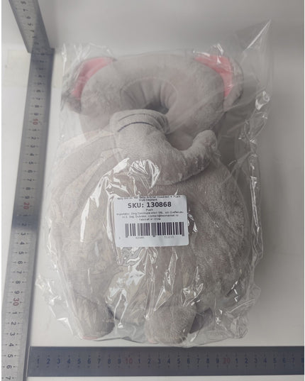 Perna tip Rucsac pentru Protectia Capului, Tetiera tip Elefant de Plus, pentru Bebelusi,180 g