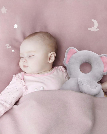 Perna tip Rucsac pentru Protectia Capului, Tetiera tip Elefant de Plus, pentru Bebelusi,180 g