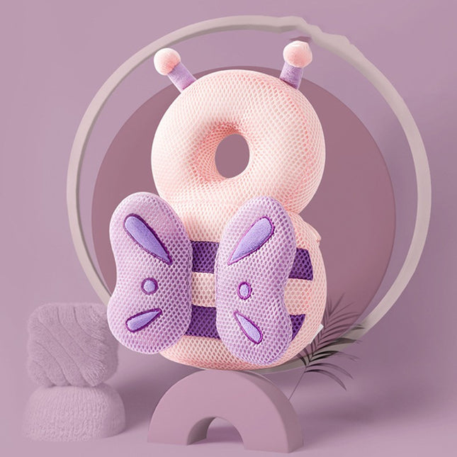 Perna tip Rucsac pentru Protectia Capului pentru Bebelusi, Tetiera tip Fluturas, din Plus,180 g