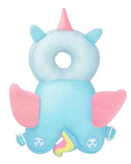 Perna tip Rucsac pentru Protectia Capului, Tetiera tip Unicorn, pentru Bebelusi, Design tip Plasa,180 g