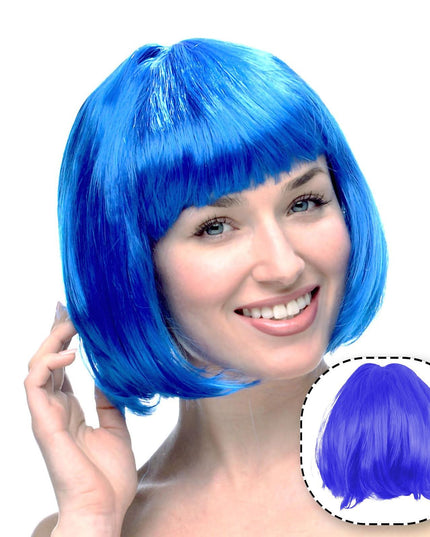 Peruca Cosplay, Tunsoare Bob cu Breton, pentru Carnaval, Halloween, Petreceri Tematice, din PET, Marime Universala