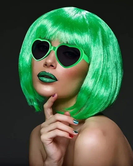 Peruca Cosplay, Tunsoare Bob cu Breton, pentru Carnaval, Halloween, Petreceri Tematice, din PET, Marime Universala