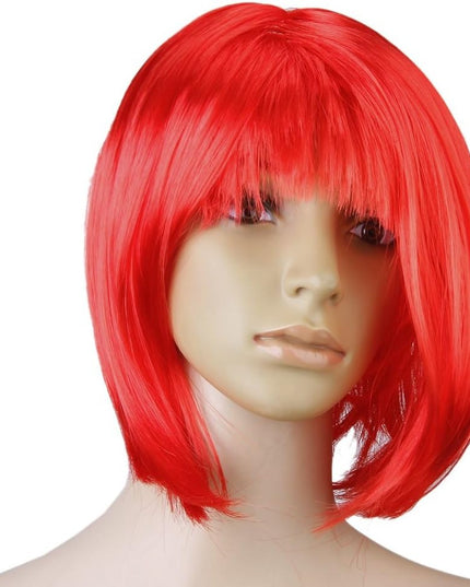 Peruca Cosplay, Tunsoare Bob cu Breton, pentru Carnaval, Halloween, Petreceri Tematice, din PET, Marime Universala
