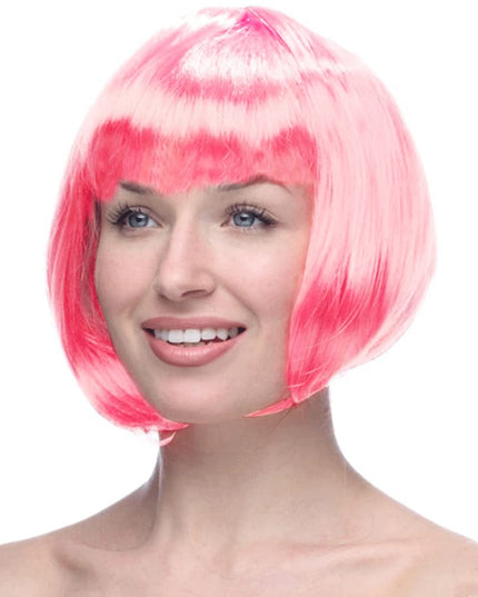 Peruca Cosplay, Tunsoare Bob cu Breton, pentru Carnaval, Halloween, Petreceri Tematice, din PET, Marime Universala