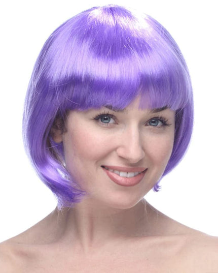 Peruca Cosplay, Tunsoare Bob cu Breton, pentru Carnaval, Halloween, Petreceri Tematice, din PET, Marime Universala