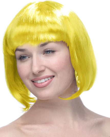 Peruca Cosplay, Tunsoare Bob cu Breton, pentru Carnaval, Halloween, Petreceri Tematice, din PET, Marime Universala