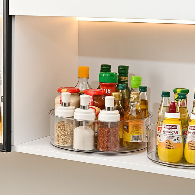 Suport Rotativ pentru Condimente, Multifunctional, Rotund, 360 de Grade, pentru Bucatarie, Plastic