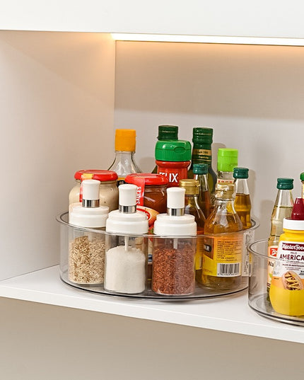 Suport Rotativ pentru Condimente, Multifunctional, Rotund, 360 de Grade, pentru Bucatarie, Plastic