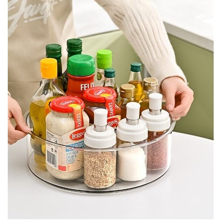 Suport Rotativ pentru Condimente, Multifunctional, Rotund, 360 de Grade, pentru Bucatarie, Plastic