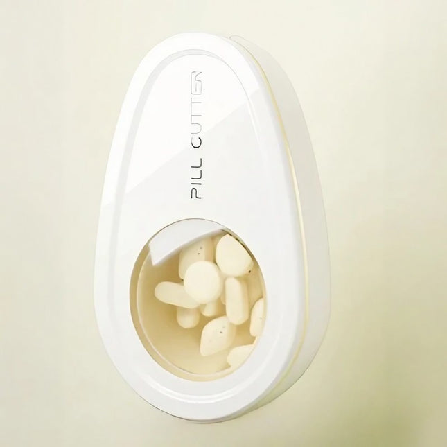 Taiat Pastile si Depozitare Medicamente, Alba,Compacta si Portabila, Ideala Pentru Calatorii