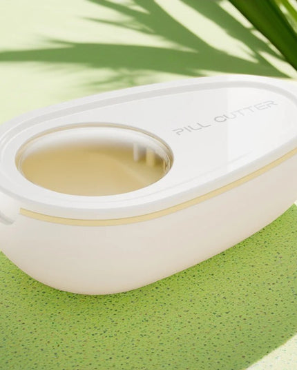 Taiat Pastile si Depozitare Medicamente, Alba,Compacta si Portabila, Ideala Pentru Calatorii