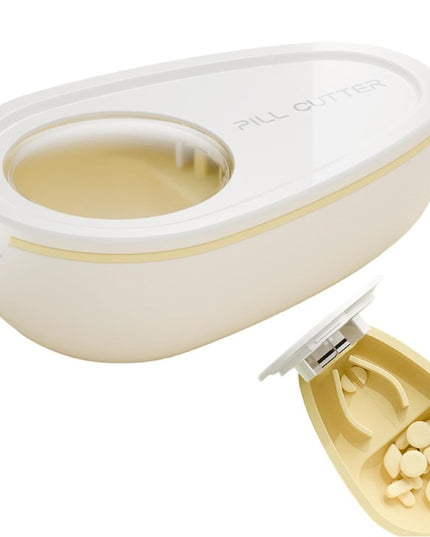 Taiat Pastile si Depozitare Medicamente, Alba,Compacta si Portabila, Ideala Pentru Calatorii