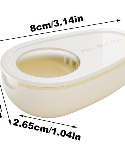 Taiat Pastile si Depozitare Medicamente, Alba,Compacta si Portabila, Ideala Pentru Calatorii