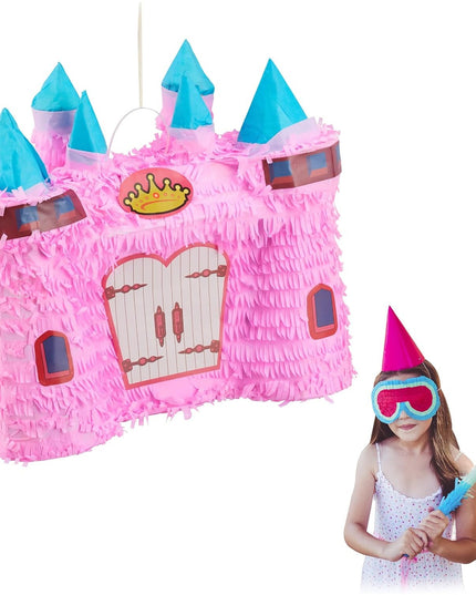 Pinata Castel Printesa pentru Petrecere, din Hartie Creponata si Carton, Pinata pentru Petreceri