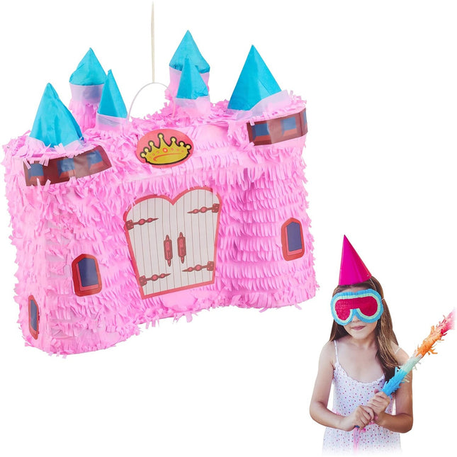 Pinata Castel Printesa pentru Petrecere, din Hartie Creponata si Carton, Pinata pentru Petreceri