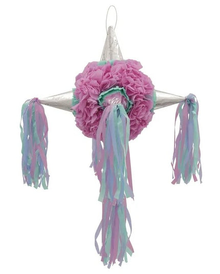 Pinata Rotunda pentru Petrecere, Detalii Argintii, din Hartie si Carton, Pinata pentru Copii