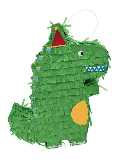 Pinata Dinozaur pentru Petrecere, Detalii Argintii, din Hartie si Carton, Pinata pentru Copii