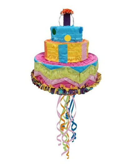 Pinata Tort Aniversar / Birthday Cake pentru Petrecere, din Hartie si Carton, Pinata pentru Petreceri