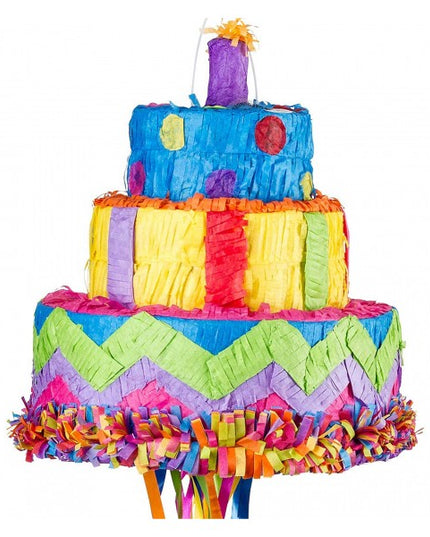 Pinata Tort Aniversar / Birthday Cake pentru Petrecere, din Hartie si Carton, Pinata pentru Petreceri