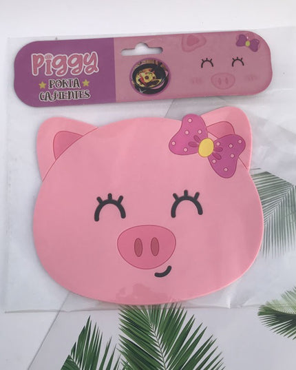 Suport pentru Pahar, Model Urs Purcelus, din PVC,Rezistent la Caldura