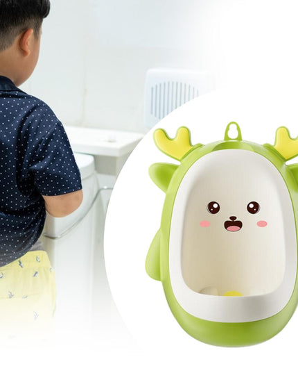 Pisoar pentru Baieti, 0-8 Ani, in Forma de Cerb, Perie Inclusa, Montare pe Perete, Carlig Autoadeziv Inclus