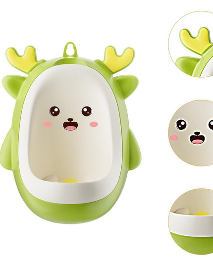 Pisoar pentru Baieti, 0-8 Ani, in Forma de Cerb, Perie Inclusa, Montare pe Perete, Carlig Autoadeziv Inclus