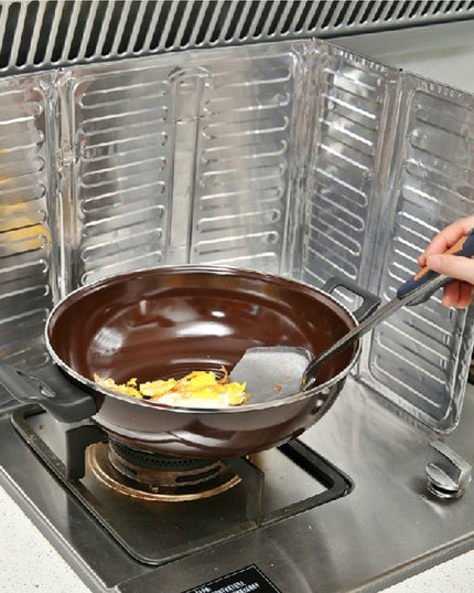 Placa de Protectie pentru Aragaz, din Aluminiu, Placa de Protectie Anti Stropi, Pliabila, Usor de Curatat