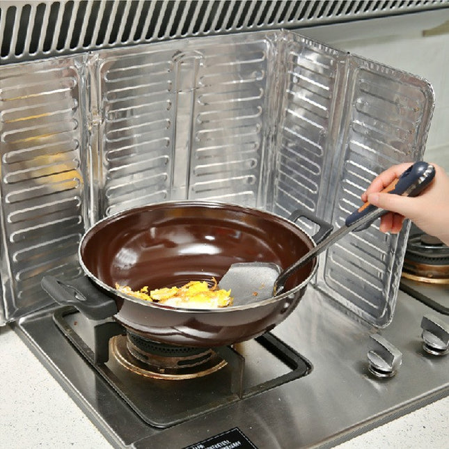 Placa de Protectie pentru Aragaz, din Aluminiu, Placa de Protectie Anti Stropi, Pliabila, Usor de Curatat