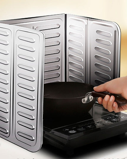 Placa de Protectie pentru Aragaz, din Aluminiu, Placa de Protectie Anti Stropi, Pliabila, Usor de Curatat