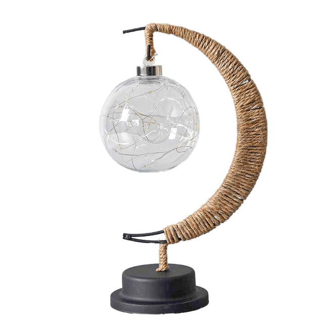 Lampa veghe semi-luna cu glob din plastic, led
