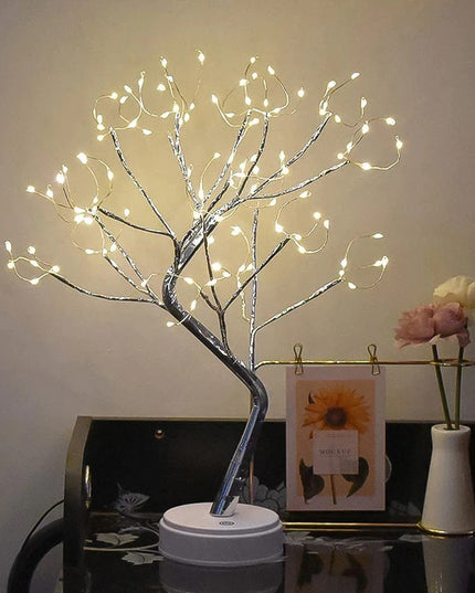 Pom decorativ luminat pentru Craciun, pentru interior/exterior, Arbore cu baterii + USB, 108 LED-uri