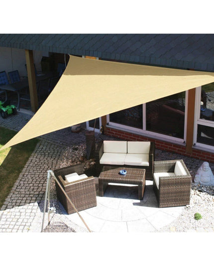 Prelata de soare/ Copertina de tip parasolar pentru terasa si gradina, triunghiulara,galbena