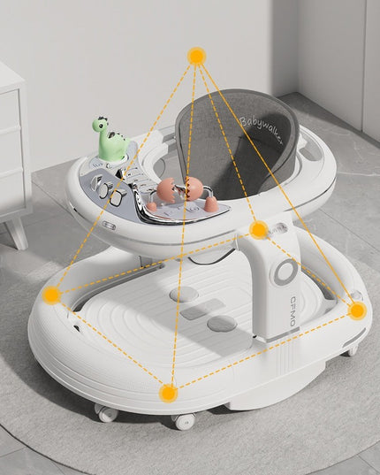 Premergator 4in1, Antemergator, Balansoar, Scaun de Masa, Functie Muzicala, din ABS, Roti Universale, Inaltime Reglabila, Sistem Antirasturnare, Greutate Portanta 25 kg, +6 Luni