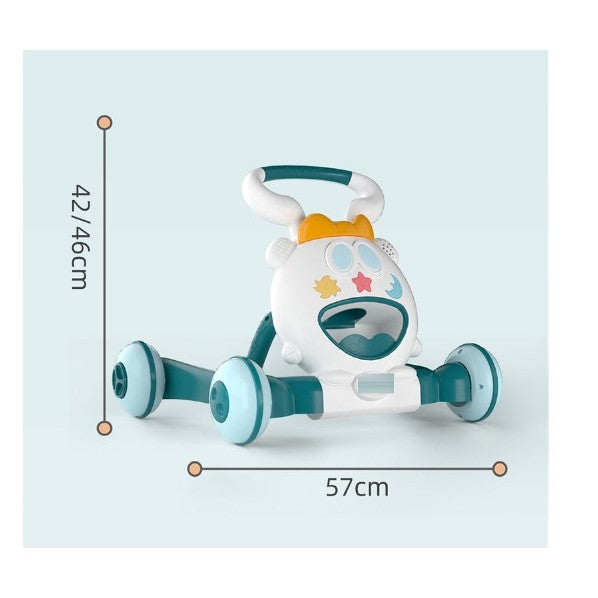 Premergator pentru copii pliabil, viteza ajustabila, maner antialunecare, cu lumini si muzica,loc depozitare jucarii, inaltime ajustabila