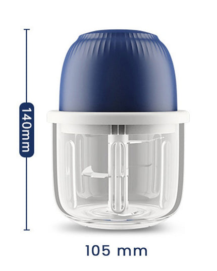 Tocator Electric pentru Bucatarie, Model Presa Electrica pentru Legume Fructe Carne Umpluturi Sosuri, Otel Inoxidabil,350 ml