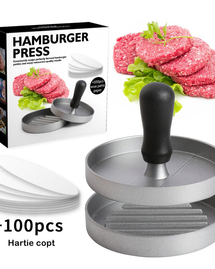 Presa manuala pentru burgeri material ABS si aluminiu, forma si presa, usor de curatat si folosit